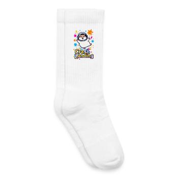 🐹 Hamster Astronaut in Crash Landing - Kids Tennis Socks - white - Right