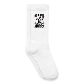 Pas de rois en Amérique Bigfoot patriotique - Chaussettes de tennis bio enfant - blanc - Droite