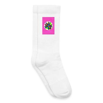 Colorful Mandala! - Kids Tennis Socks - white - Right