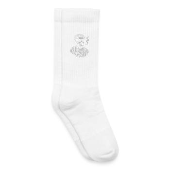 Marcus Aurelius Classical Philosopher Portrait  - Kids Tennis Socks - white - Right