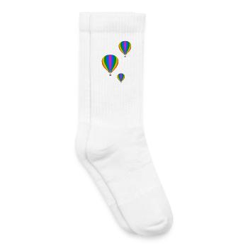 Fliegende Heißluftballons - Kinder Tennissocken - Weiß - Rechts