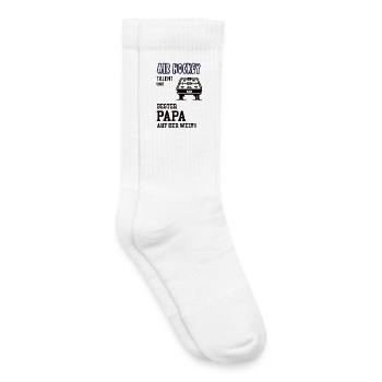 Joueur de air hockey Air Hockey Papa Père Homme - Chaussettes de tennis bio enfant - blanc - Droite