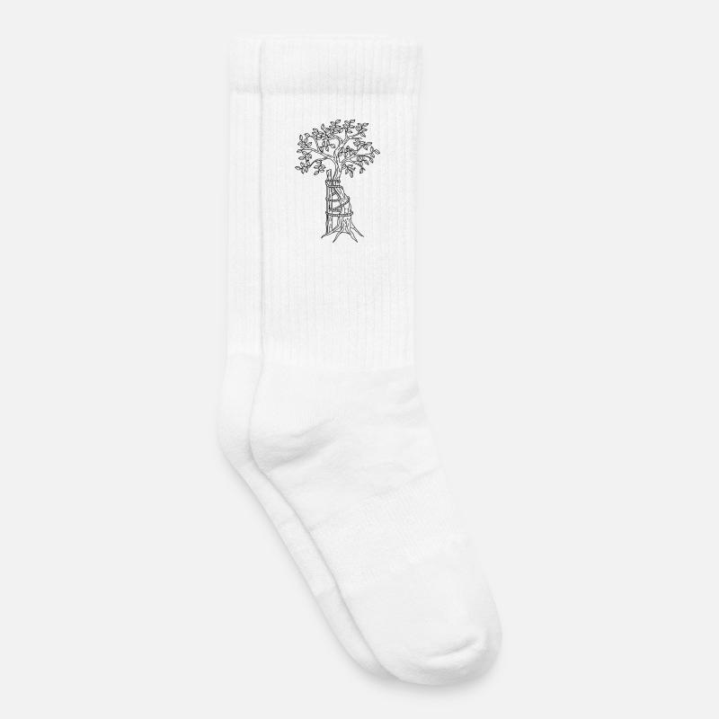 Bäumchen von Andry – schwarz - Kinder Tennissocken - Weiß