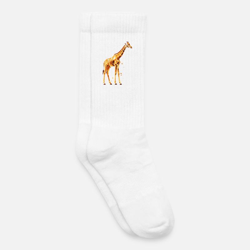 Giraffe_2 - Kinder Tennissocken - Weiß