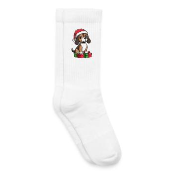 Cadeaux de Noël pour les Beagle - Chaussettes de tennis bio enfant - blanc - Droite