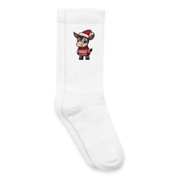 Esel Weihnachten Xmas - Kinder Tennissocken - Weiß - Rechts