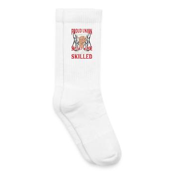 Proud Union Steamfitter Conception de Main-d’œuvre qualifiée - Chaussettes de tennis bio enfant - blanc - Droite