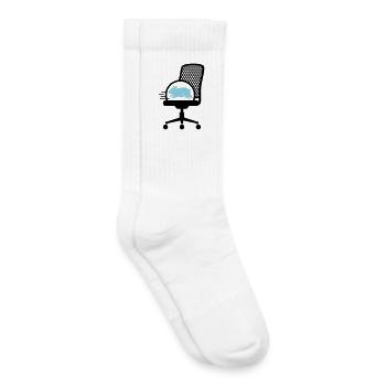 Hamster wheel on office chair - Kids Tennis Socks - white - Right