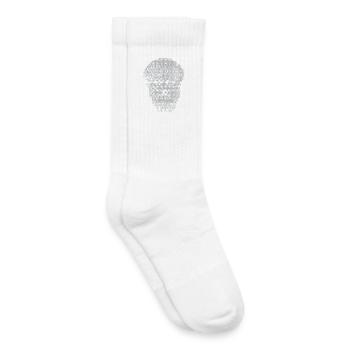 Pixel Aristoteles-Kopf-Mosaik - Kinder Tennissocken - Weiß - Rechts