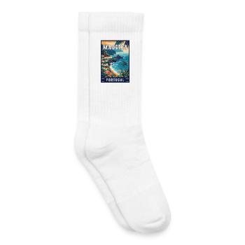 Découvrez la beauté de Madère au Portugal - Chaussettes de tennis bio enfant - blanc - Droite