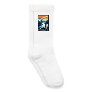 Entdecken Sie das arktische Abenteuer von Tromsø in Norwegen - Kinder Tennissocken - Weiß - Rechts