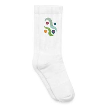 Yoga design_46 - Chaussettes de tennis bio enfant - blanc - Droite