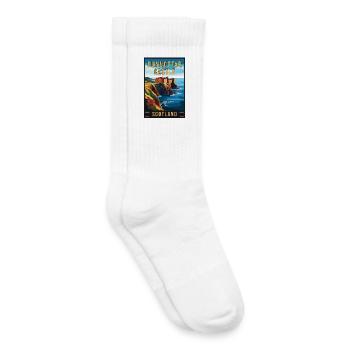 Experience Mystic Dunnottar Castle in Scotland - Kids Tennis Socks - white - Right