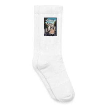 Discover Mediterranean Alberobello in Italy - Kids Tennis Socks - white - Right