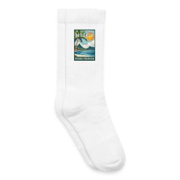 Explorez les Moorea tropicaux en Polynésie française - Chaussettes de tennis bio enfant - blanc - Droite