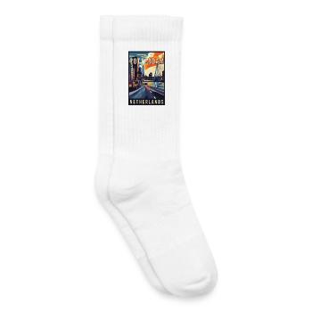 Entdecken Sie das atemberaubende Rotterdam in den Niederlanden - Kinder Tennissocken - Weiß - Rechts
