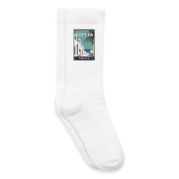 Erkunden Sie das Mittelmeer-Djerba in Tunesien - Kinder Tennissocken - Weiß - Rechts