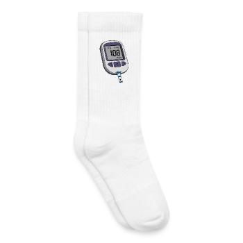 Glukosemessgerät - Kinder Tennissocken - Weiß - Rechts