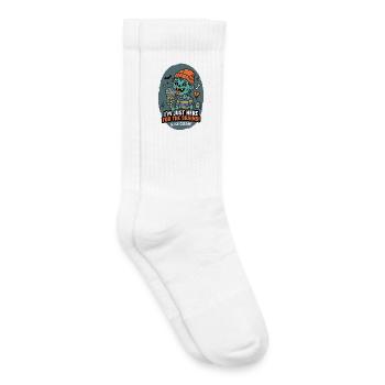 Le zombie aime l’humour cerveau et la glace - Chaussettes de tennis bio enfant - blanc - Droite