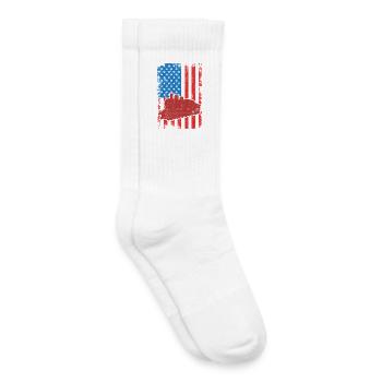 4. Juli USA Eisenbahn - Kinder Tennissocken - Weiß - Rechts