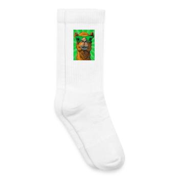 chameau - Chaussettes de tennis bio enfant - blanc - Droite