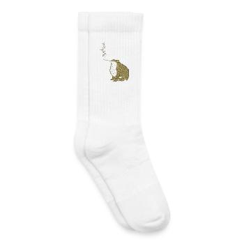 Funky Japanese frog smoking - Kids Tennis Socks - white - Right