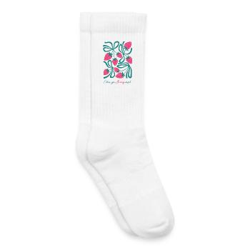 Ripe strawberries - Kids Tennis Socks - white - Right