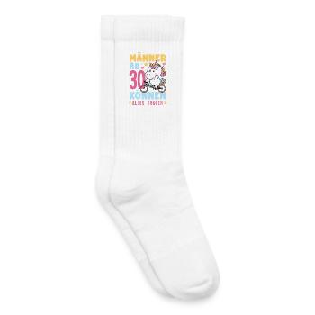 Männer Ab 30 Einhorn Humor - Kinder Tennissocken - Weiß - Rechts