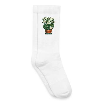 Infirmière de plantes de garde, pépinière intérieure, Anthuri - Chaussettes de tennis bio enfant - blanc - Droite