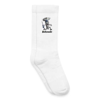 Schraubi Werkstattheld - Kinder Tennissocken - Weiß - Rechts