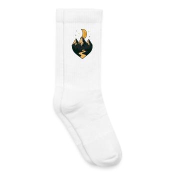 Under the moon and peaks - Kids Tennis Socks - white - Right