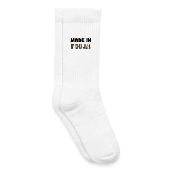 Made in ITALIA ! - Chaussettes de tennis bio enfant - blanc - Droite