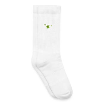 Motif NeonVirus - Chaussettes de tennis bio enfant - blanc - Droite