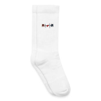 Truck truck heart rate - Kids Tennis Socks - white - Right