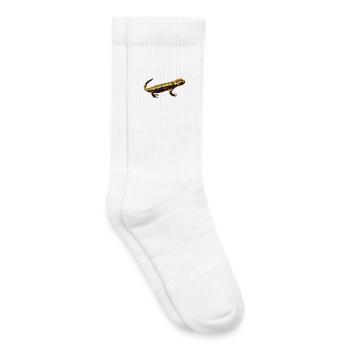lurch, amphibie, Feuersalamander, tiermotive mann - Kinder Tennissocken - Weiß - Rechts