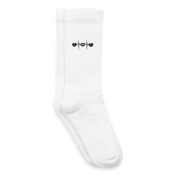 Vélo, alimentation saine, cardio - Chaussettes de tennis bio enfant - blanc - Droite