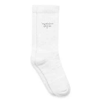 Pferd Reiten Pferdehaar Pferde lustig Geschenk - Kinder Tennissocken - Weiß - Rechts