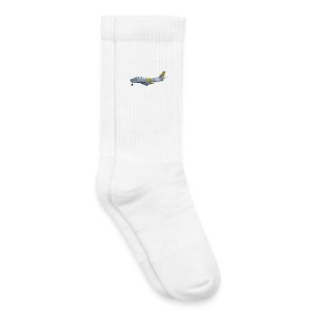 F-86 Sabre - Kinder Tennissocken - Weiß - Rechts
