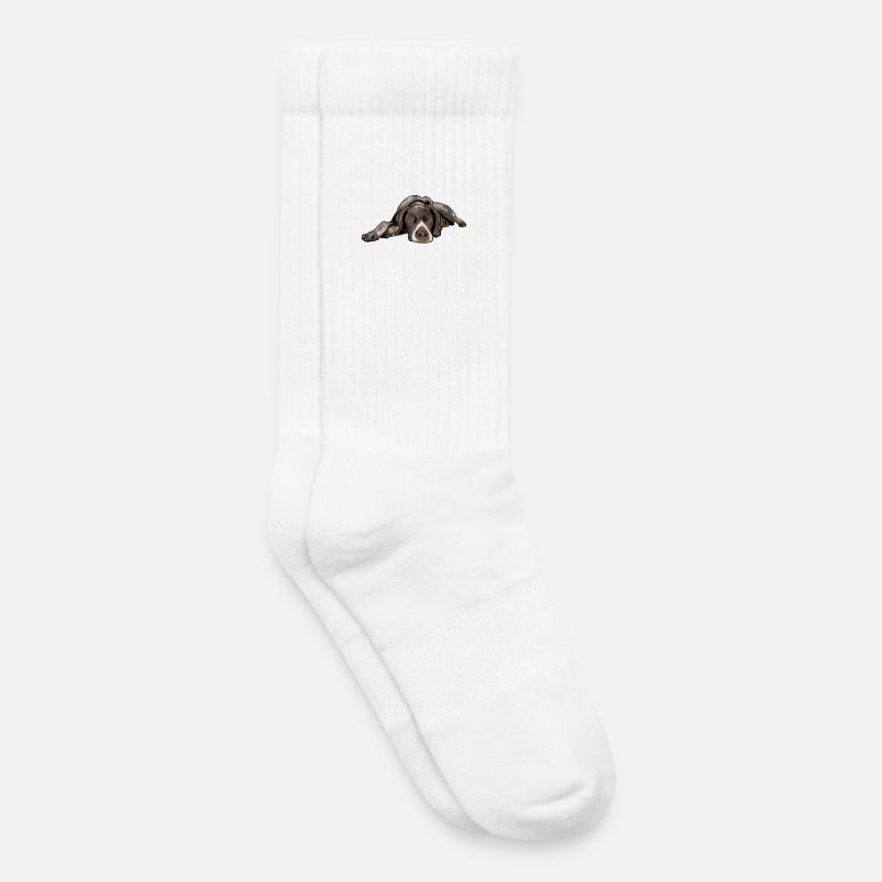 Pointer Deutsch Kurzhaar - Kinder Tennissocken - Weiß