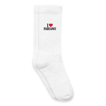 I love Fabiano T-Shirt T-Shirt Geschenkidee - Kinder Tennissocken - Weiß - Rechts