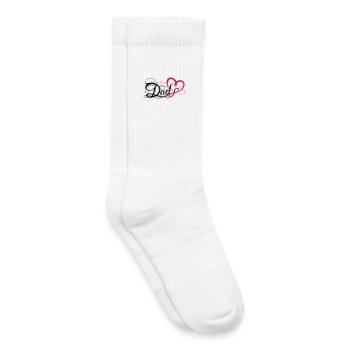 Papa Papa Fête des Pères Tatouage - Chaussettes de tennis bio enfant - blanc - Droite