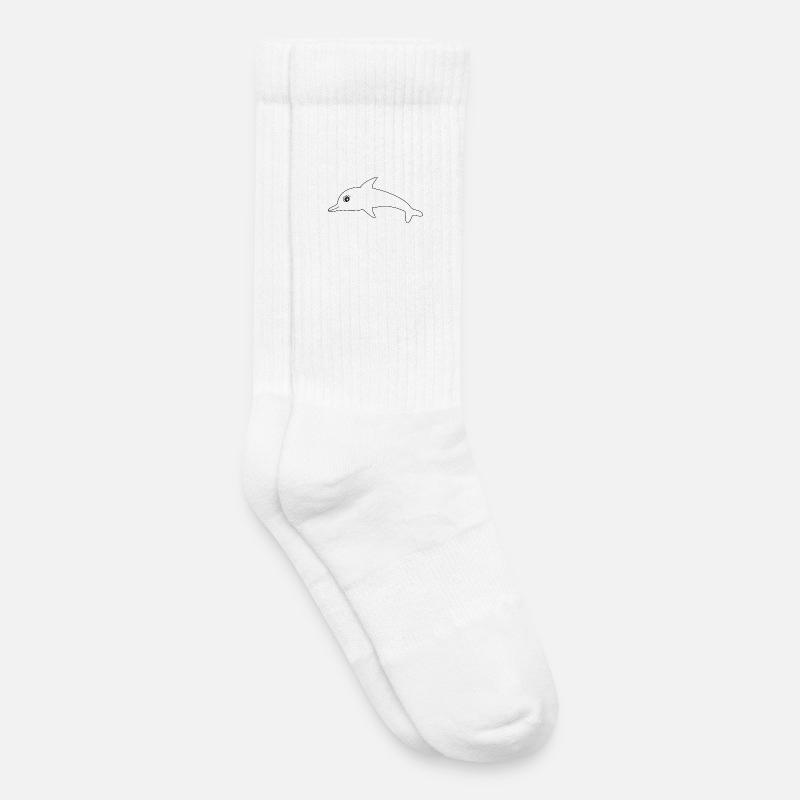 Delfin Delphine - Kinder Tennissocken - Weiß