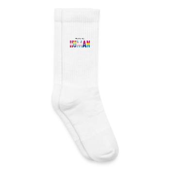 Mois de la fierté LGBT - Nous sommes tous humains - Chaussettes de tennis bio enfant - blanc - Droite