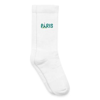 Skyline von Paris mit Eiffelturm Illustration - Kinder Tennissocken - Weiß - Rechts