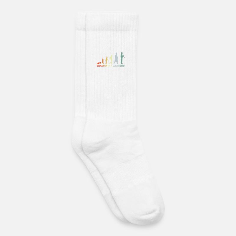 Évolution de la clarinette - Chaussettes de tennis bio enfant - blanc