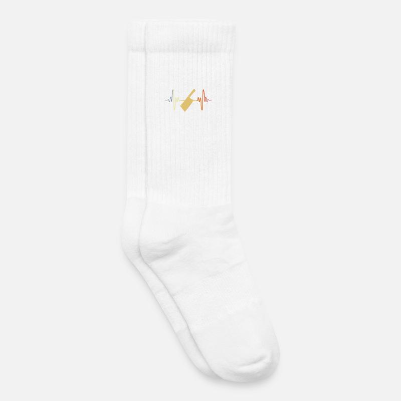 Hackbeil EKG Herzlinie - Kinder Tennissocken - Weiß