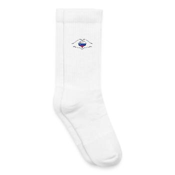 Slowenien Flagge Herzform - Kinder Tennissocken - Weiß - Rechts
