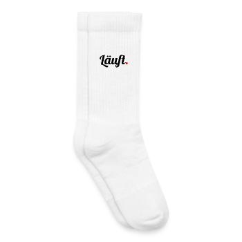 Läuft - Kinder Tennissocken - Weiß - Rechts