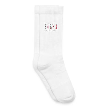 Sylt, Respirez profondément, Phares de Sylt - Chaussettes de tennis bio enfant - blanc - Droite
