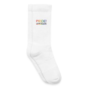 LGBTQ-Pride-Monat - Pride. Liebe ist Liebe - Kinder Tennissocken - Weiß - Rechts